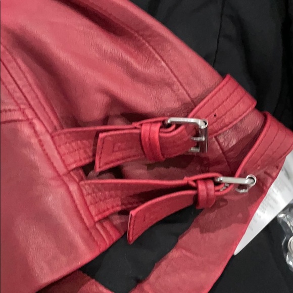 Iro Han burgundy red leather jacket size 40 - Picture 10 of 16